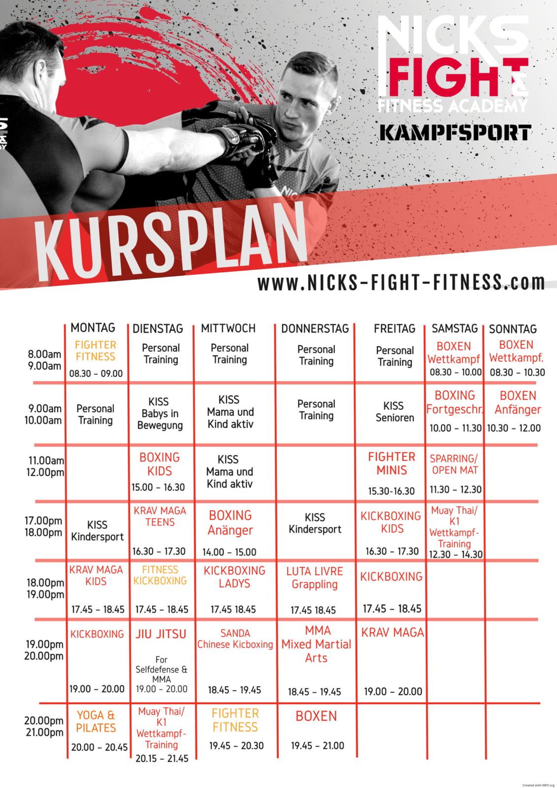 Aktueller Kursplan