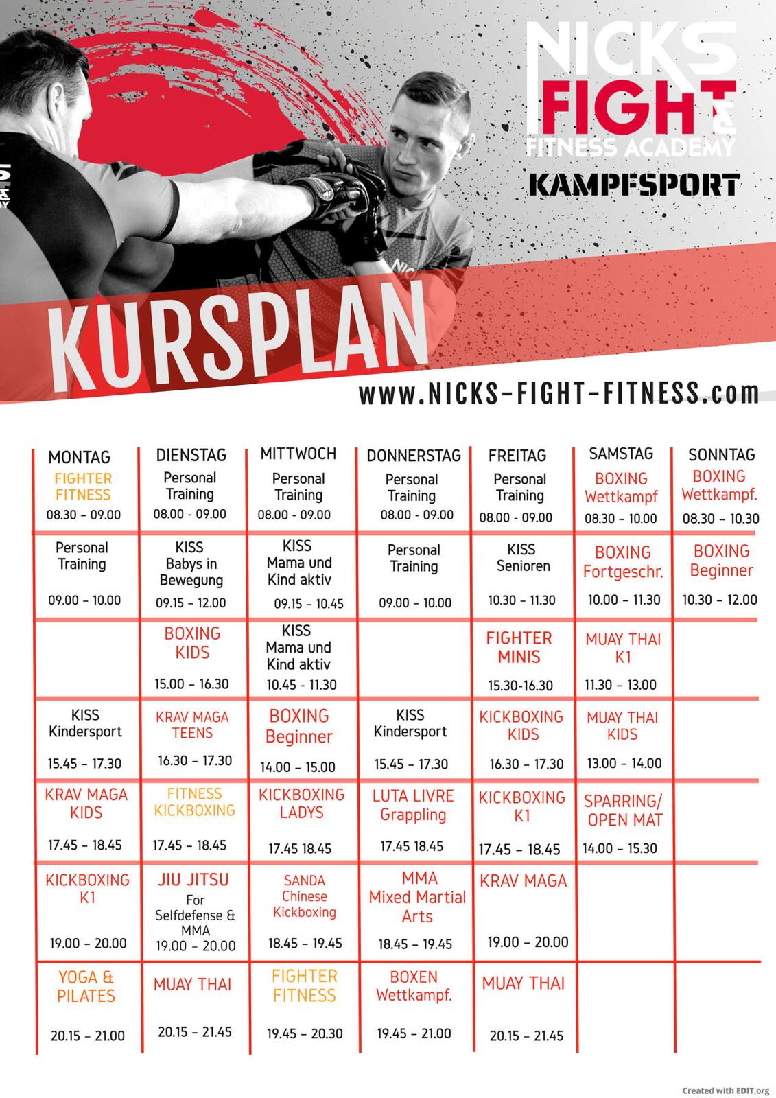Aktueller Kursplan